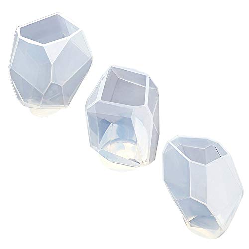 3 Styles DIY Resin Diamond Jewelry Casting Molds, Silicone Mold Kit, Liquid Resin Craft Molds