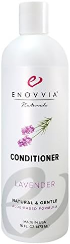 Enovvia Natural Lavender Conditioner with Argan Oil, Lightly Scented with 100% Pure Essential Oil, Silicone-Free and Sulfate-Free, Deep Conditioning Formula, 16 Ounces
