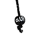 Black Plastic Tasbih with Silver Allah Muhammad Beads - 7mm Muslim Prayer Beads Rosary