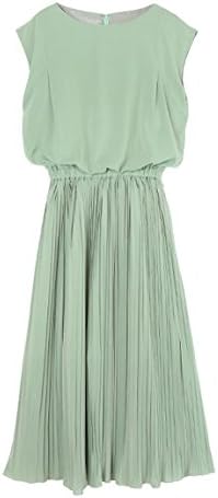Amazon Co Jp Ur S ユアーズ ノースリーブプリーツワンピース ミントグリーン L 服 ファッション小物