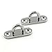 Lind Kitchen 2-Pack M5 Strip Type Eye Plate with Enclosed Hook 304 Stainless Steel Heavy Duty Ceiling & Wall Mount Hanging Hardware Fitting for Yoga Hammock Swing Marine Boat Application