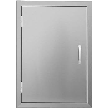 APWONE Outdoor Kitchen Access Doors Single BBQ Island 304 Stainless Steel Door Cabinet Door Flush Mount with Chromium Plated Handle - 17