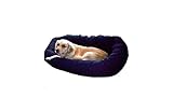 Majestic Pet 40-Inch Bagel Bed for Pets, Blue