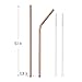 JOYECO Stainless Steel Drinking Straws Coffee Brown Color Reusable Drink Straw for 20 Ounce Tumblers Rumblers Cold Beverage ( Set of 8, 4 Bent 4 Straight 2 Brushes )
