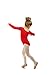 Elowel Girls' Team Basics Long Sleeve Leotard Red (size 2-4)