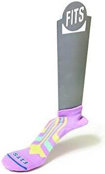 FITS Women's Light Runner – Low: A Featherweight Luxury Sock for Serious Athletes for Workouts, Track and Trail Running, Crossing Training, Exercise and Fitness, Lavender Herb / Custard, M