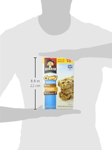 QUAKER CHEWY GRANOLA BARS, VARIETY PACK, 18 COUNT