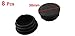 uxcell Plastic Round Caps Tubing Tube Insert Covers 38mm Dia 8 Pcs Black