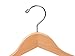 Amber Home 20 Pack Natural Wooden Shirt Hangers, Premiun Wood Coat Hangers Without bar, Clothes Hangers for Jacket, Bridal (Natural, 20)