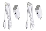 Samsung 2.0 Amp Home Travel Charger for Galaxy Note 2/3/S3/S4/S5, 2 Pack - Non-Retail Packaging - White