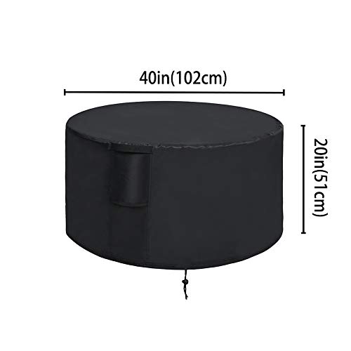 Saking Fire Pit Cover,40 Inch Round Firepit Covers Outdoor Gas