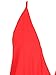 Choies Women's Wrap Spaghetti Strap Cross Back Solid Bodysuit,Red,Small