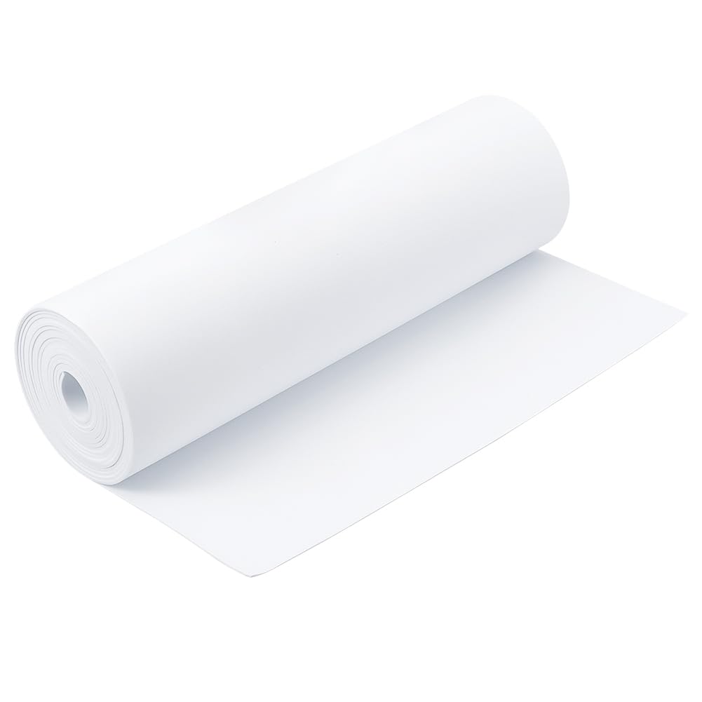 BENECREAT 3m EVA Foam Artisan Roll, 2mm EVA Foam Board, White Foam Craft Board for Arts and Crafts, Cosplay Costumes and Wall Protection, Formable Foam for Crafting, 300x2mm