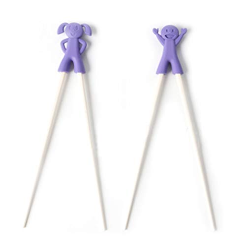 6 Pcs Training Chopsticks, Easy To Use Safe And Non-Toxic Fun Helper, For Kids Beginners Baby, 3 Color - Thumbnail 4