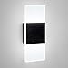 Modern LED Wall Sconce Acrylic Wall Light Plug in Cord with on/Off Switch,Decorative Wall Lamp Night Light for Pathway, Bedroom, Balcony ,Drive Way,Cool White(Black Body)