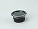 Disposable 2oz Plastic Condiment Cups with Lids, Souffle Portion, Jello Shot Cups, Salad Dressing, Sauce (100, Black)