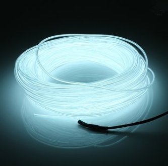 MASUNN 20M EL Led Flexible Soft Tube Wire Neon Glow Car Rope Strip Light Xmas Decor DC 12V-White