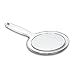 RUCCI Round Hand Held Magnifying Makeup Mirror 10X 1X Clear Acrylic Double-Sided Mirror with Handle Personal Mirror for Women (Round 5 Inch)