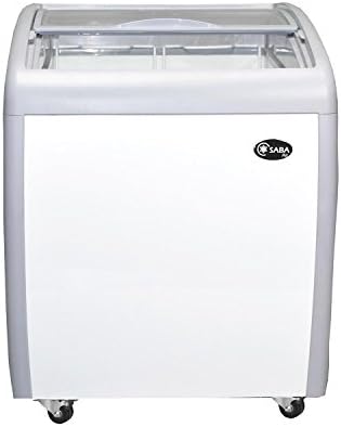 SABA Air SCF-27 Heavy Duty Glass Top Display/Chest Freezer, 5.7 cu. ft., Designed for Commercial and Residential Use