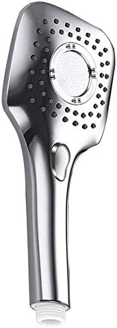 Panasole hand-held shower head bathroom hand shower with 3 different spray shower head hand shower, shower suitable for tankless water heaters low pressure – chrome