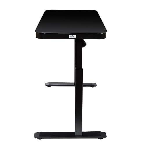 Seville Classics Airlift Electric Height Adjustable Desk with Tempered