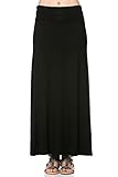 TL Women's Summer Casual Floor Length Fold Over Long Maxi Maternity Skirt
