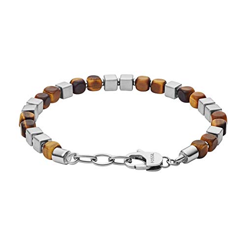 Fossil Herren-Kettenarmband Edelstahl Tigerauge JF03132040 – Bild 3