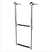 Hoffen 2 Step Boat Ladder Stainless Steel Telescoping 2 Step Pontoon Boat Ladder Folding Ladder Dock Swim Ladder for Marine Boat Yacht
