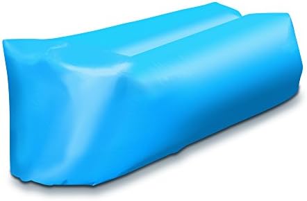 Inflatable Lounger Outdoor Waterproof Tear Resistant Fabric Easy Fast Set Up Inflatable Sofa Air Beach Lightweight Compression Bag Use Anywhere Lounger Super Fast In Seconds (Blue)