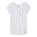 French Toast Big Girls' Short Sleeve V-Neck T-Shirt, White, 10/12