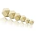 TWDRer 120 PCS 6 Size 10/12/14/16/18/20mm Unpainted Faceted Geometric Wood Beads Handmade Necklace Wooden Spacer Beads for Jewelry Making Bracelet Garland Crafts Hair