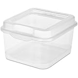 Sterilite 18038612 Flip Top, Clear, 12-Pack