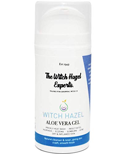 The Witch Hazel Experts | Witch Hazel & Aloe Vera Gel For Dry Skin, Sunburn, Rashes & Cooling Irritated skin 100ml