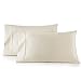 HC Collection Pillow Cases Standard Size/Queen Size Set of 2- Microfiber, Extra Soft Pillowcases - Easy Care & Machine Washable - Cream