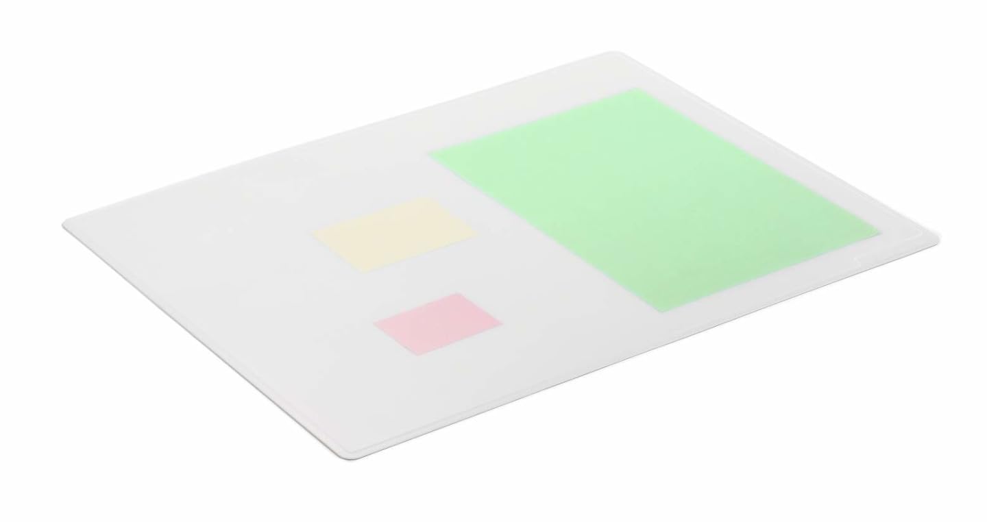 Durable Desk Pad with Decorative Groove, 53 x 40 cm, Anti-Glare, Non-Slip, Polypropylene, Transparent, 712219