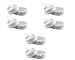 Jarming Collections 4 Oz Miniature Storage Jar Spice Lids - Plastic Pour & Shaker Lids For Miniature Storage Jars - Fits 4 oz Miniature Storage Jars - 48mm - Made in the USA (12 pcs., White)