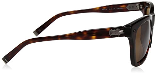 John Varvatos V510 Square Sunglasses, Tortoise UF, 21 mm