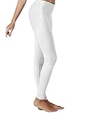 Yogareflex Women's Active Yoga Running Pants Workout Leggings – Hidden Pocket , White , Large Size