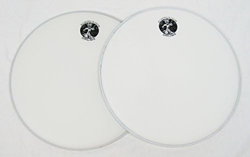 2 Pack of 14" White Coated 2-Ply Snare Drum Head (Drum Skin)