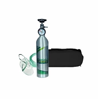 OxyKit smallest refillable oxygen cylinder Mini Ultra Portable Kit (75 LITERS)