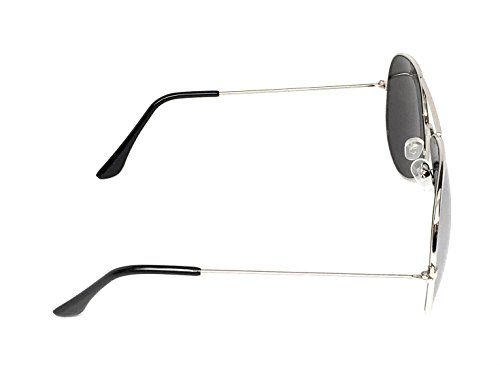 WebDeals - Clear Lens Aviator Eyeglasses Classic Retro Metal Frame… (Silver, Silver Mirror) - Thumbnail 4