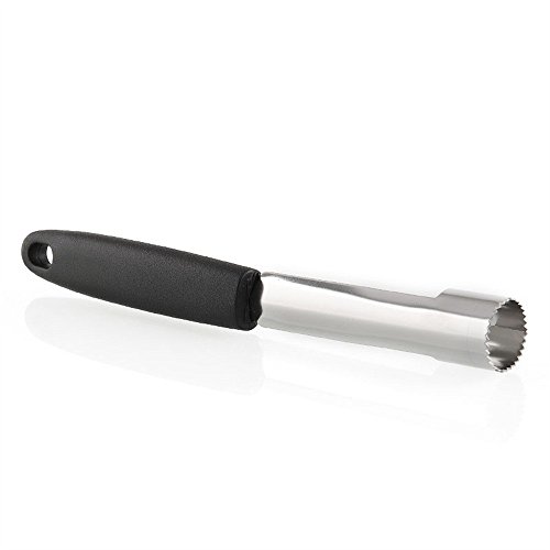 Stainless Steel Apple Core Remover,Fruit Corer Remover Tool for Home & Kitchen with Sharp Serrated Blade (Black)
