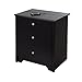 South Shore Vito Nightstand Charging Station-Pure Black primary