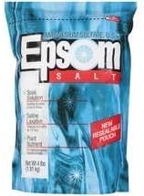Magnesium Sulfate Laxative &amp; Soaking Solution Epsom Salt, 4 Lb Pack of 2 (8 lbs total, packaging may vary)