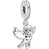 CHARMY'S Sterling Silver Hedwig Owl Harry Potter Charm Compatible with Pandora Charms for Women, Bracelet & Necklace