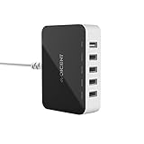 USB Charger with OTG Port 39W 5-Port Charging Station with 3.9 ft Detachable Cable for Smart Phones / Tablets