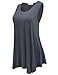 BELAROI Womens Plus Size Tank Tops Summer Sleeveless Scoop Neck Tunic Shirts Casual Loose T-Shirts Blouse(2X,Deep Gray)