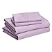 Amazon Basics Lightweight Super Soft Easy Care Microfiber 4 Piece Bedsheets Set with 14-Inch Deep Pockets, Queen, Frosted Lavender, Solid