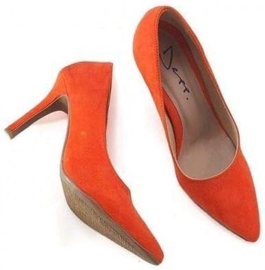 scarpin laranja neon