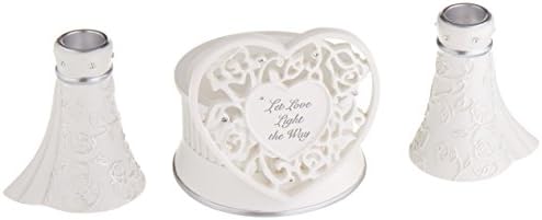 Language of Love 3-Piece Unity Candle Set, 4.5-Inch